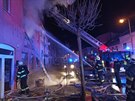 Deset hasičských jednotek zasahovalo v Duchcově na Teplicku u požáru...
