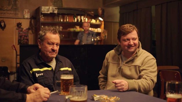 Miroslav Krobot a Michal Isteník při natáčení filmu Kdyby radši hořelo.