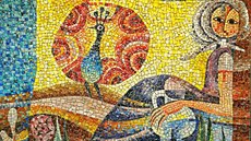 Hodnotná olomoucká mozaika pojmenovaná Studánka mládí vznikla v letech 1976 až...