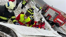 Dopravní nehoda v Hibsku na Královéhradecku (8. 3. 2021)