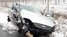 Dopravní nehoda v Hibsku na Královéhradecku (8. 3. 2021)