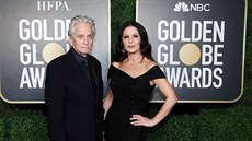 Michael Douglas a Catherine Zeta-Jonesová na Zlatých glóbech (New York, 28....
