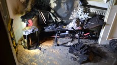 Hasiči v neděli ráno zasahovali u požáru bytu v Ruprechtické ulici v Liberci....