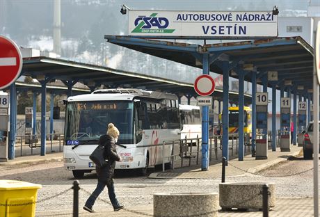 Autobusové nádraí ve Vsetín (bezen 2021).