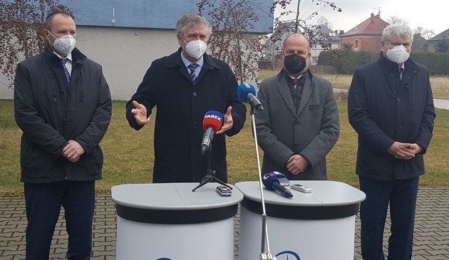 Lídi moravskoslezské krajské koalice (zleva): 1. námstek Jakub Unucka (ODS),...