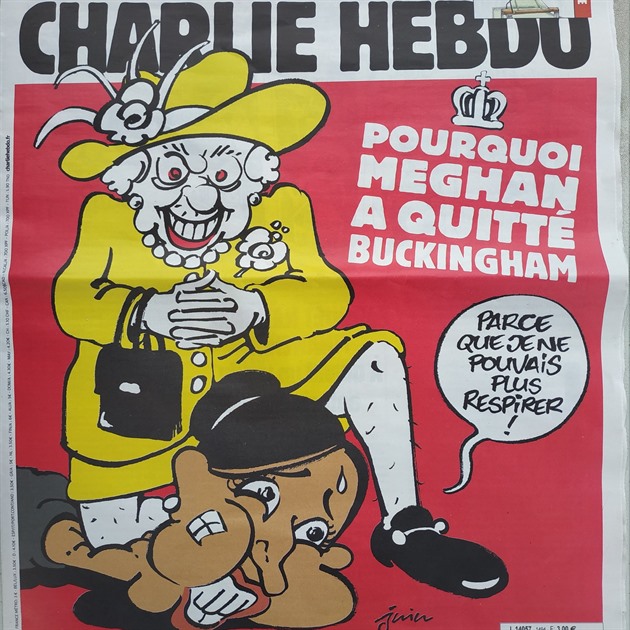 Charlie Hebdo si podal královskou rodinu. Opravdu vyhnal Meghan rasismus?