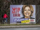 Volební plakát ukazuje socialní demokratku Malu Dreyerovou, jen kandiduje do...