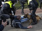 Nizozemská policie s pouitím vodního dla a obuk rozehnala v Haagu protest...