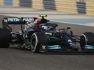 Valtteri Bottas z Mercedesu bhem druhého testovacího dne formule 1