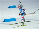 Jessica Jislová na trati stíhacího závodu v Novém Mst na Morav