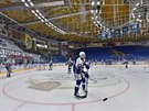 Rozbruslení hokejist Brna ped tvrtým zápasem pedkola play off proti...