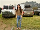 Chloé Zhaová na premiée svého filmu Zem nomád v USA. (2020)