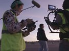 Chloé Zhaová pi natáení filmu Zem nomád (2020)