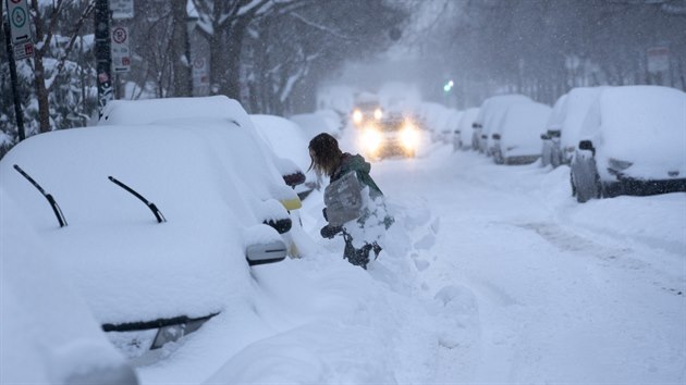 Za zimu napadne v Montrealu prmrn 200 centimetr snhu. (13. nora 2019)