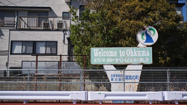 Oputn msto Okuma v japonsk prefektue Fukuima (3. bezna 2021)