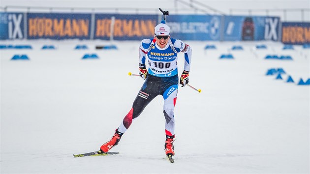 Adam Václavík na trati sprintu v Östersundu