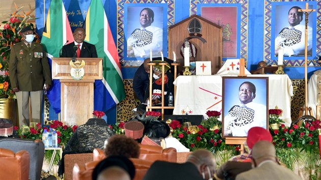 Jihoafričtí Zuluové pohřbili svého krále Goodwilla Zwelithiniho. (18. března 2021)