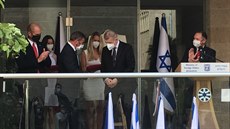 Slavnostní otevírání poboky eské ambasády v Jeruzalém, na snímku je druhý...