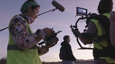 Chloé Zhaová pi natáení filmu Zem nomád (2020)