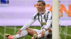 Portugalský st�elec Cristiano Ronaldo b�hem utkání Juventusu s Cagliari.