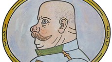 Hejtman Ságner, ilustrace Josefa Lady z knihy Osudy dobrého vojáka Švejka za...