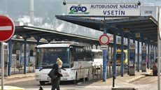 Autobusové nádraží ve Vsetíně (březen 2021).