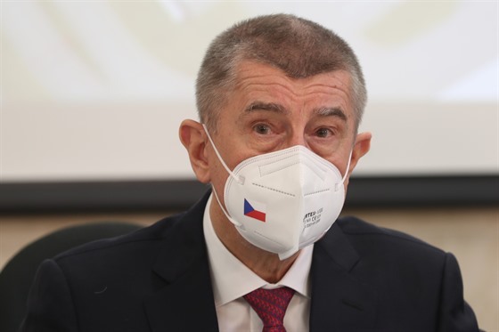 Andrej Babiš na tiskové konferenci v Hořovické nemocnici. (22.března 2021)