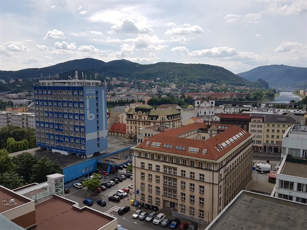 Pohled na centrum Ústí nad Labem.