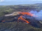 Denní zábry sopky Fagradalsfjall, která vybuchla nedaleko Reykjavíku na...