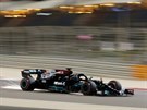 Britský jezdec Lewis Hamilton z Mercedesu bhem kvalifikace na Velkou cenu...