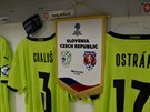 eské dresy pipravené v atn ped zápasem proti Slovinsku