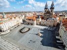 Staromstské námstí, minuta ticha za obti nemoci covid-19 (22. bezna 2021)