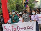 V Barm pokraují protireimní protesty. (25. bezna 2021)