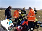 Nehoda vrtuln�ku ve Velk� Dobr� (25. b�ezna 2021)