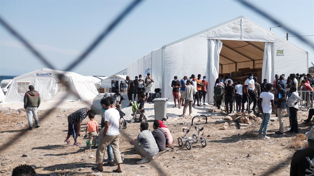 Řecký uprchlický tábor v Řecku (26. září 2020)