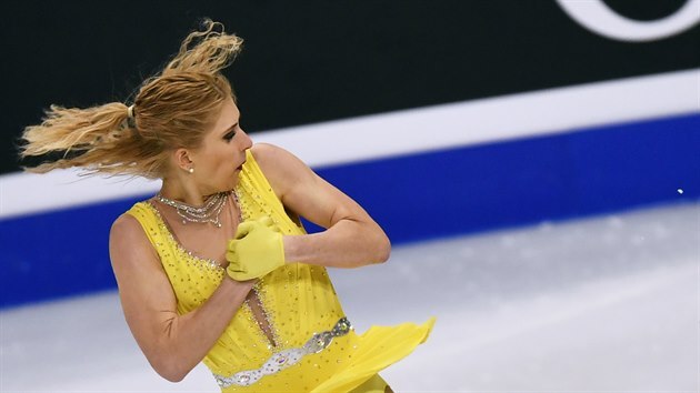 Eliška Březinová na mistrovství světa ve Stockholmu.