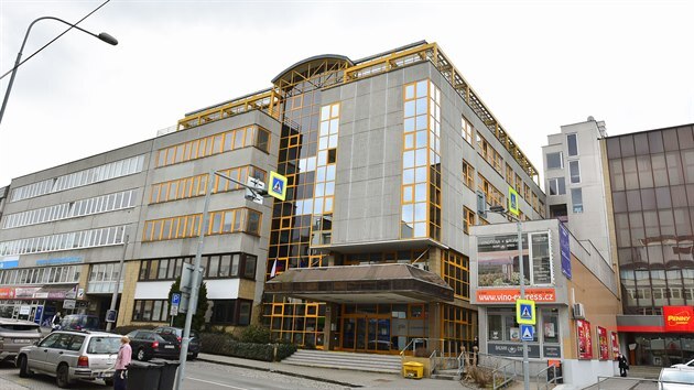 Budova České pojišťovny ve Zlíně, kterou navrhoval architekt Ivan Bergmann.