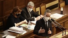 Ivan Barto� p�edseda Pirát�. Poslanecká sn�movna Praha.(26.brezna 2021)