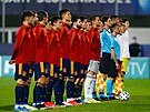 panltí fotbalisté ped utkáním mistrovství Evropy do 21 let s eskem.