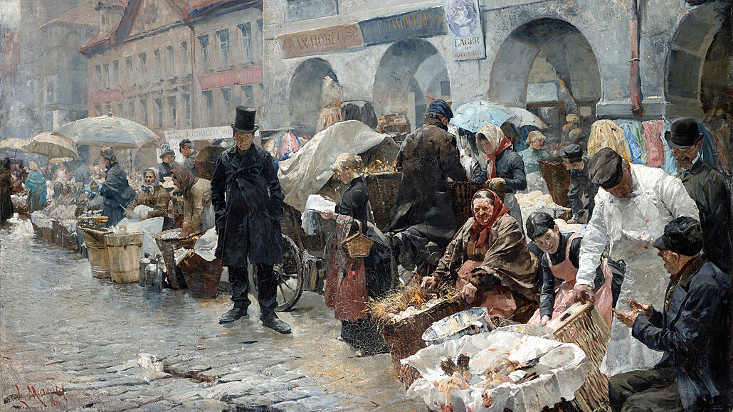 Maroldův obraz Vaječný trh v Praze