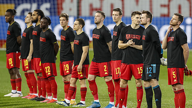 Belgičtí fotbalisté vyzývají ke změně. Připojili se k upozornění na porušování lidských práv v Kataru.