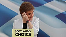Skotská premiérka Nicola Sturgeonová zahájila pedvolební kampa. (28. bezna...
