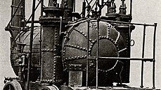 Jedna z prvních lokomotiv: Hedleyho Bafající Billy