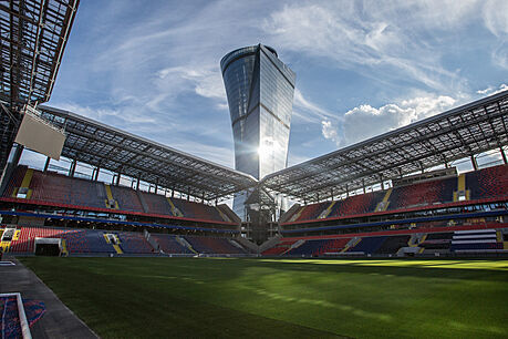 Aréna pro CSKA Moskva. Pi její stavb byl pouit materiál TECHNONICOL CARBON...