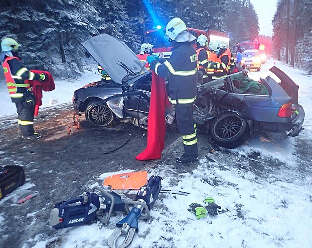 Pi nehod zemel pasaér cestující v BMW.