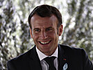 Francouzský prezident Emmanuel Macron bhem svtového dne autismu navtívil...