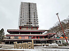Hlavn budova hotelu Thermal je kvli rekonstrukci pod leenm.