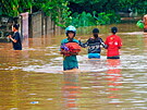 Voda zaplavila oblast kolem Dili ve Východím Timoru. (5. dubna 2021)