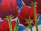 Tulipány, i tento Hartv obraz dává vyniknout barvám.