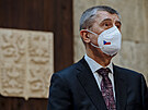Premir Andrej Babi na tiskov konferenci ministerstva zdravotnictv. (7....